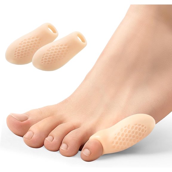 Promifun Tailor's Bunion Corrector Pads Toe Separator for Pinky Toe Calluses Corns Pain Relief,14 Pack,Beige