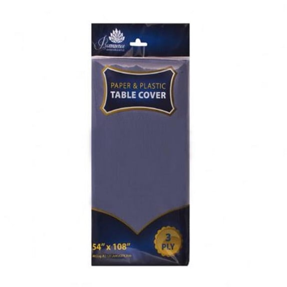 Prominence 1586 54 x 108 in. Paper & Plastic Table Covers, Blue - 24 Count