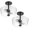 thumbnail image 1 of Prominence Home 2 Pack 2 Light Ceiling Fixture Clear Glass Lighting 13" Viktoria, 1 of 9