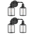thumbnail image 1 of Prominence Home 2 Pack Lincoln Woods 2 Light Industrial Bathroom Vanity Light, Black, 1 of 11