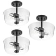 thumbnail image 1 of Prominence Home 3 Pack 2 Light Ceiling Fixture Clear Glass Lighting 13" Viktoria, 1 of 9
