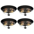 thumbnail image 1 of Prominence Home 4 Pack 13” Flush Mount Indoor Glass Ceiling Light Madalyn 51381-31, Bronze, 1 of 10