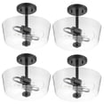 thumbnail image 1 of Prominence Home 4 Pack 2 Light Ceiling Fixture Clear Glass Lighting 13" Viktoria, 1 of 9