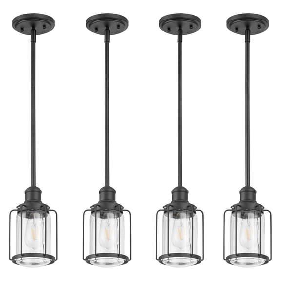 Prominence Home 4 Pack Lincoln Woods 1 Light Kitchen Island Linear Pendant Bar Light