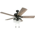 thumbnail image 1 of Prominence Home 50585-35 Briarcrest Farmhouse 52-Inch Aged Bronze Indoor Ceiling Fan with 5 Barnwood, Tumbleweed Blades, 1 of 15