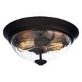 thumbnail image 1 of Prominence Home 13” Flush Mount Seeded Ceiling Light, Madalyn, 51381-31, Bronze, 1 of 9