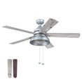 thumbnail image 1 of Prominence Home 51660-45 Brightondale 52 in. Industrial Style Indoor Outdoor LED Ceiling Fan with Light - Galvanized, 1 of 7