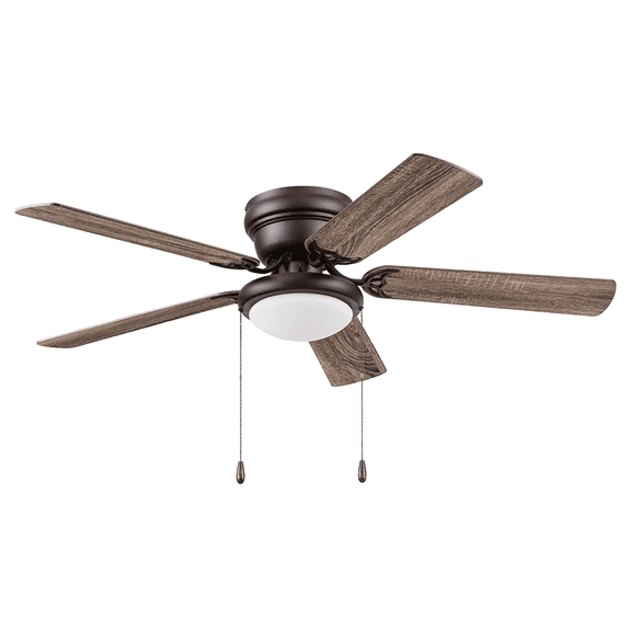 Prominence Home 52" Sienna Bronze E26/A15 Bulbs Flush Mount Bedrooms Ceiling Fan