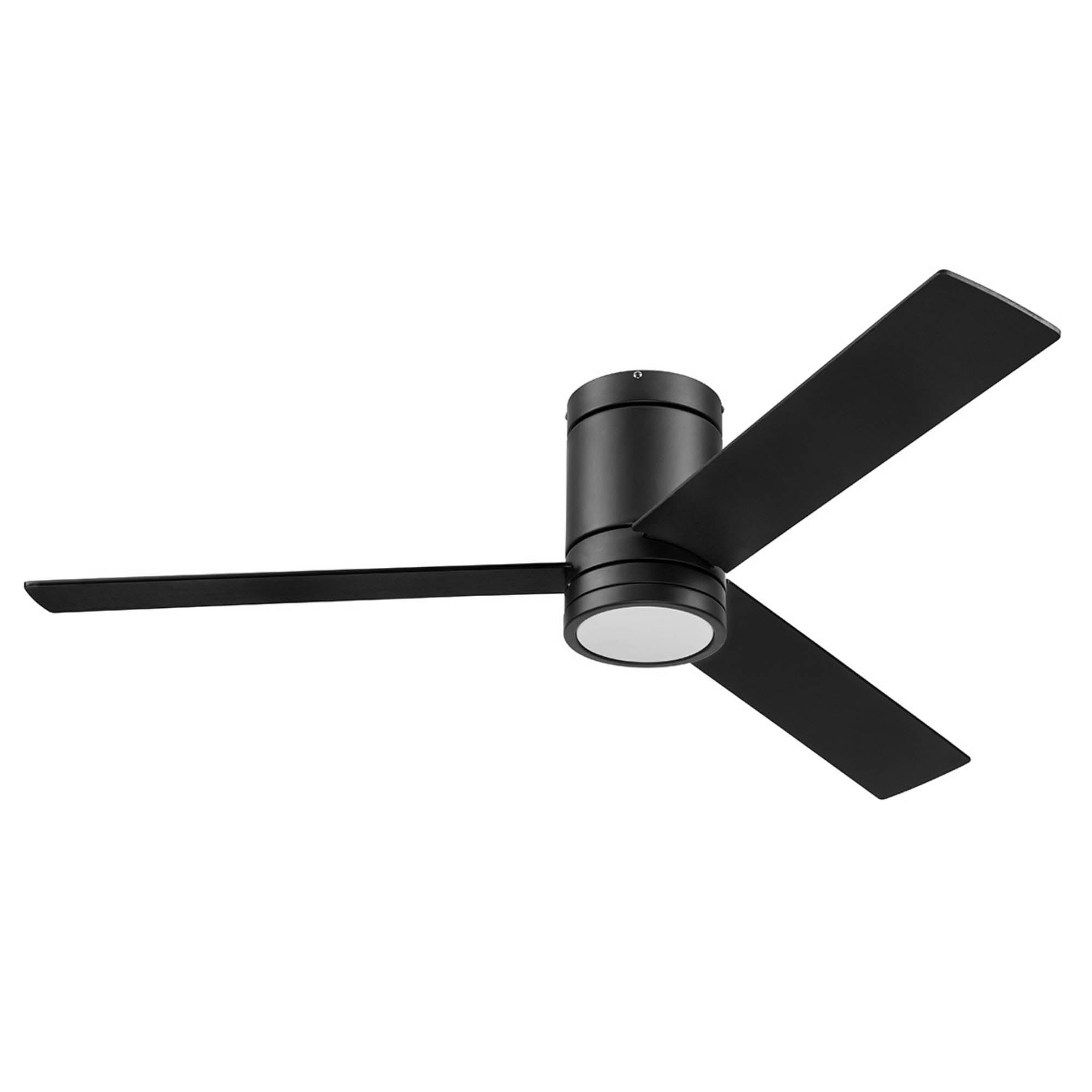 Espy 52'' Matte Black Low Profile Ceiling Fan with LED Light and Remote