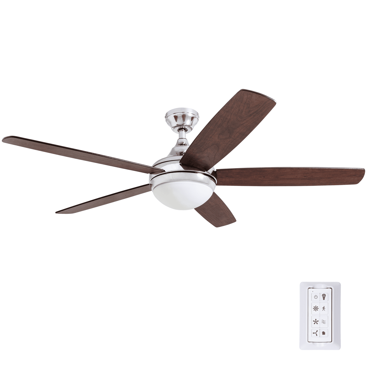 Prominence Home Ashby 52'' Chrome Contemporary Tri Mount Indoor Ceiling Fan