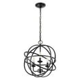 thumbnail image 1 of Prominence Home Birchberry 3 Light Modern Matte Black Spherical Chandelier, 1 of 5