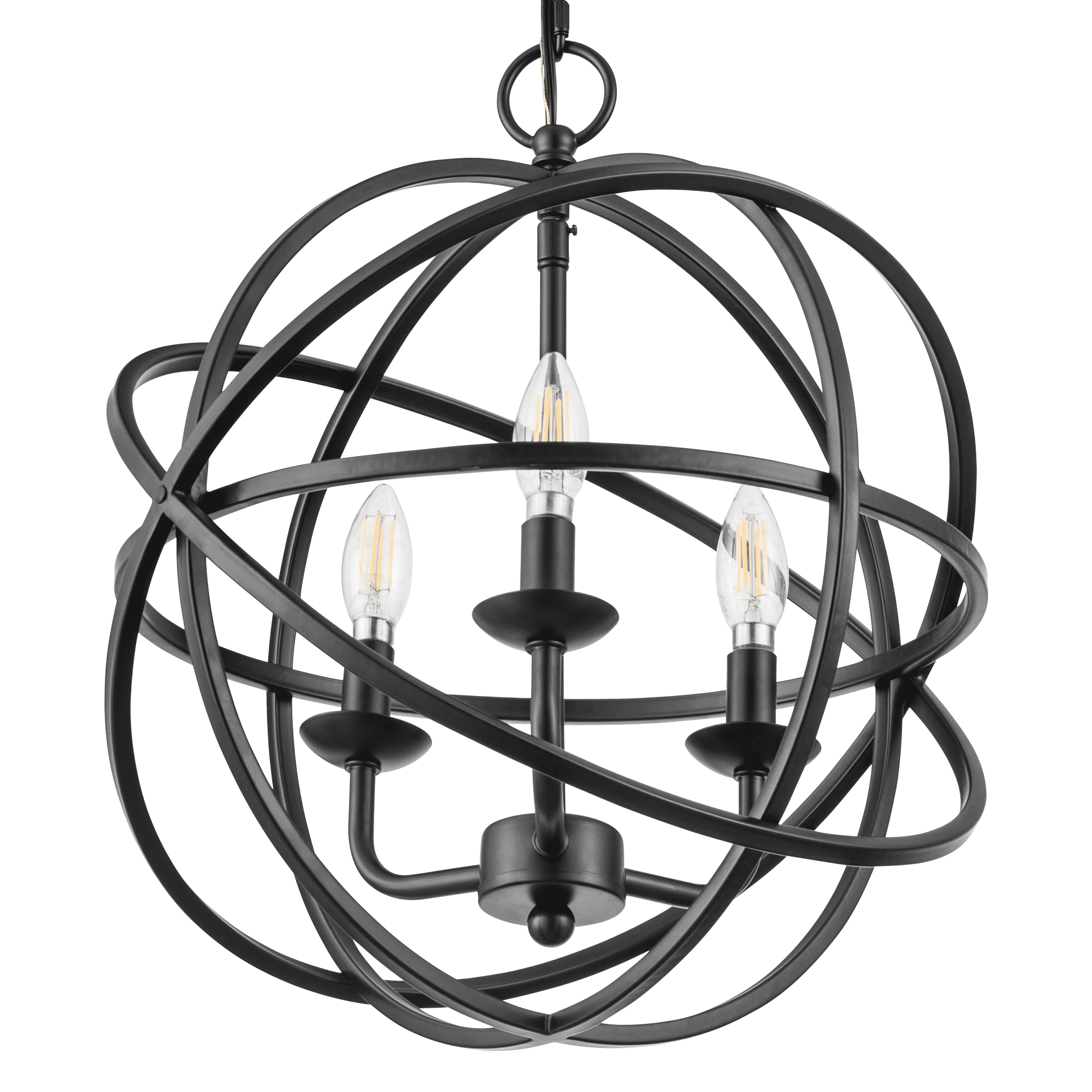 Prominence Home Birchberry Sphere Chandelier Matte Black