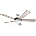 thumbnail image 1 of Prominence Home Bolivar 52" Chrome Ceiling Fan with 5 Blades, Integrated LED Light Kit, Pull Chains & Reverse Airflow, 1 of 6