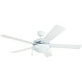 thumbnail image 1 of Prominence Home Bolivar 52" White Ceiling Fan with 5 Blades, Integrated LED Light Kit, Pull Chains & Reverse Airflow, 1 of 7