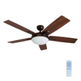 thumbnail image 1 of Prominence Home Emporia 52" Bronze Ceiling Fan with 5 Blades, Integrated LED Light Kit, Remote & Reverse Airflow, 1 of 12