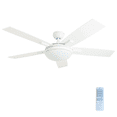 thumbnail image 1 of Prominence Home Emporia 52" White Ceiling Fan with 5 Blades, Integrated LED Light Kit, Remote & Reverse Airflow, 1 of 12