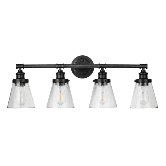 Prominence Home Helenah Four Light Bath Vanity in Matte Black