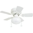 thumbnail image 1 of Prominence Home Hero 28" White Low Profile Ceiling Fan with Light, 1 of 14