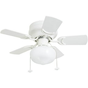 Prominence Home Hero 28" White Low Profile Ceiling Fan with Light
