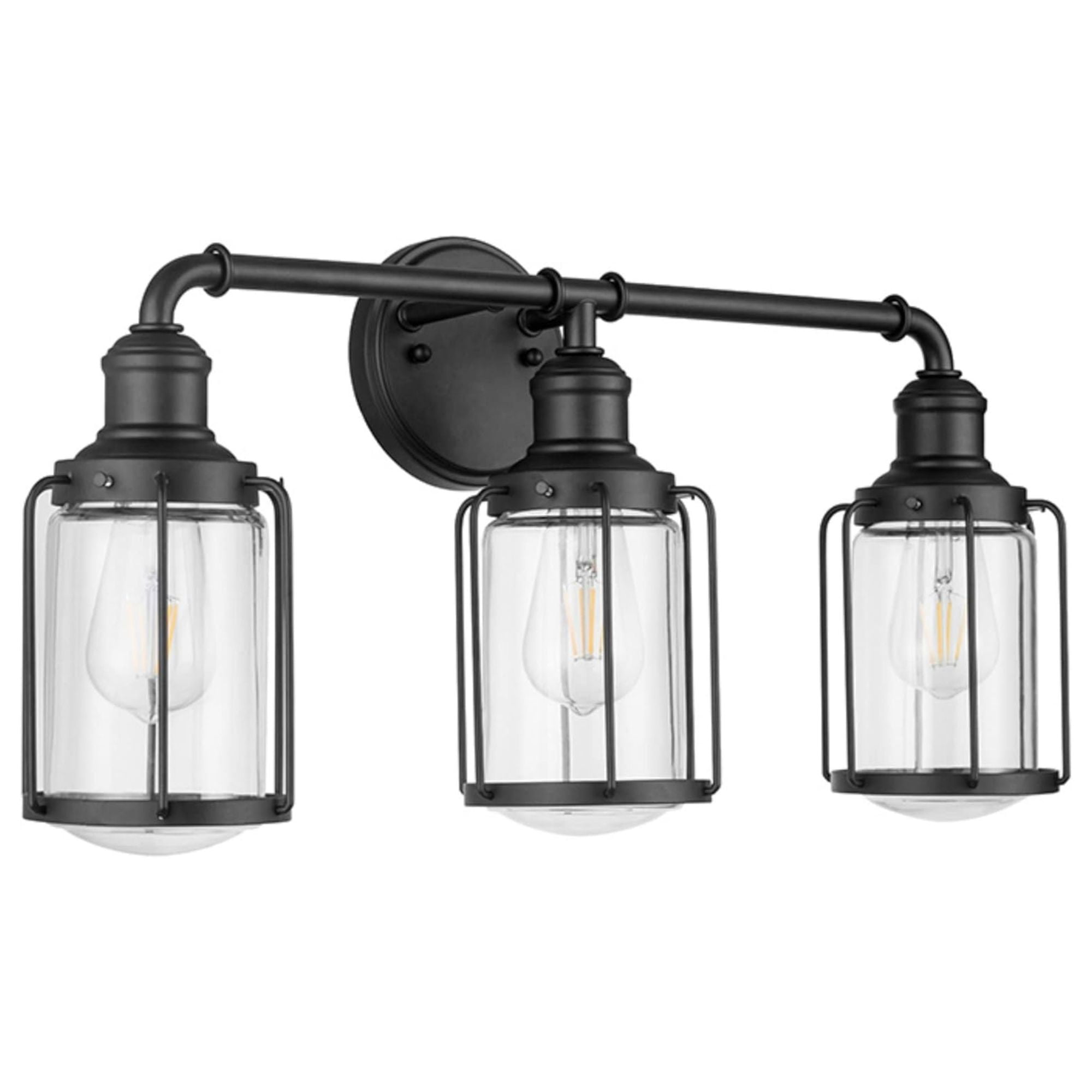 Prominence Home Lincoln Woods Three Light Vanity in Matte Black