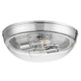 thumbnail image 1 of Prominence Home Madelyn 13" Brushed Nickel Flush Mount Light with Round Clear Glass Shade, 1 of 6