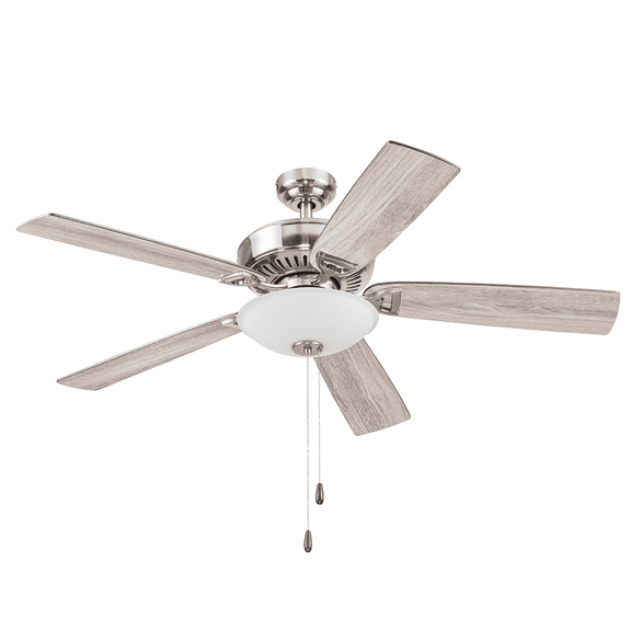 52" Prominence Home Montlake Indoor Ceiling Fan, Brushed Nickel