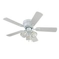 thumbnail image 1 of Prominence Home Renton 42" White Flushmount Ceiling Fan with Light, 5 Blades, Pull Chains & Reverse Airflow, 1 of 7