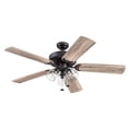 thumbnail image 1 of Prominence Home Saybrook 52" Bronze Indoor Reversible Blades Ceiling Fan, 1 of 7