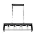 thumbnail image 1 of Prominence Home Sitka 4 Light Modern Matte Black Rectangular Chandelier, 1 of 9