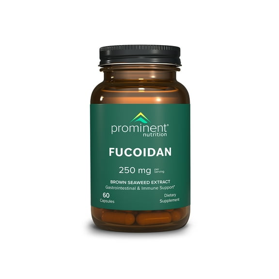 Prominent Nutrition Fucoidan Gut Health & Immune Support Supplement – 250mg, 60 count – Brown Seaweed Extract - Immune System & Digestion Supplement