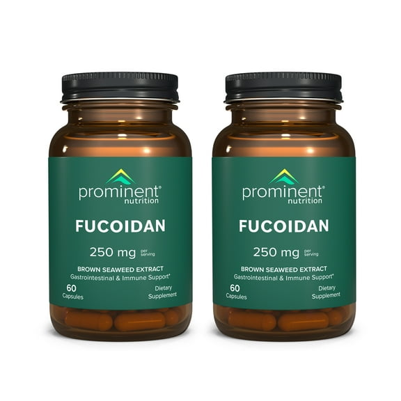 Prominent Nutrition Fucoidan Gut Health & Immune Support Supplement– 250mg, 60 count– First-Class Brown Seaweed Extract - Immune System & Digestion Supplement - 2 Pack