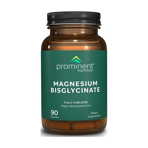 Prominent Nutrition Magnesium Bisglycinate Capsules, Brain Health Support, Magnesium Supplement, 240 mg, 45 Day Supply