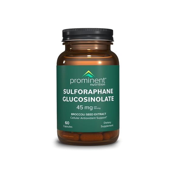 Prominent Nutrition Sulforaphane Glucosinolate Supplement, Cellular Antioxidant Support, Sulforaphane Supplement 45 mg, 30 Day Supply