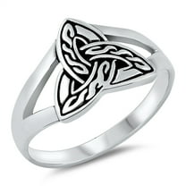 Promise Celtic Triquetra Knot Ring .925 Sterling Silver Band Jewelry Female Male Unisex Size 9