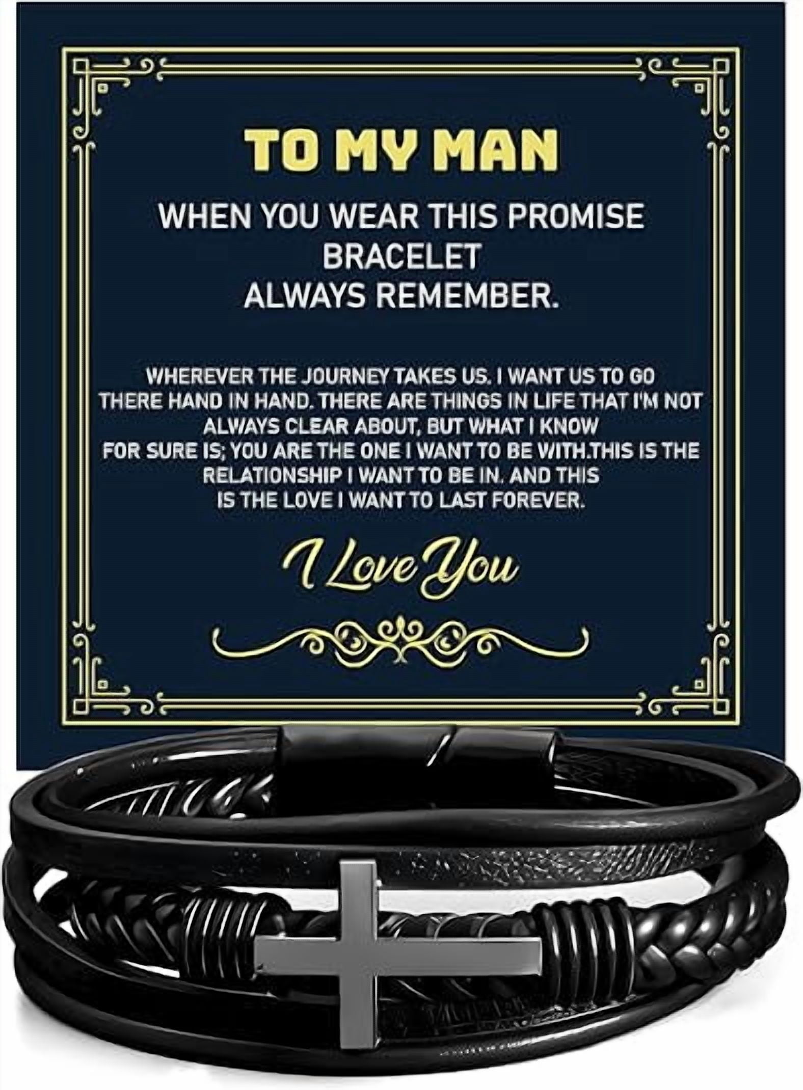 Promise Cross Bracelet, Romantic Gift for Man, Cross Bracelets For Men, Men Cross Bracelet, Cross Bracelet For Men, Men's Bracelet, Men's Bracelets, Birthday Gift For Boyfriend Husband