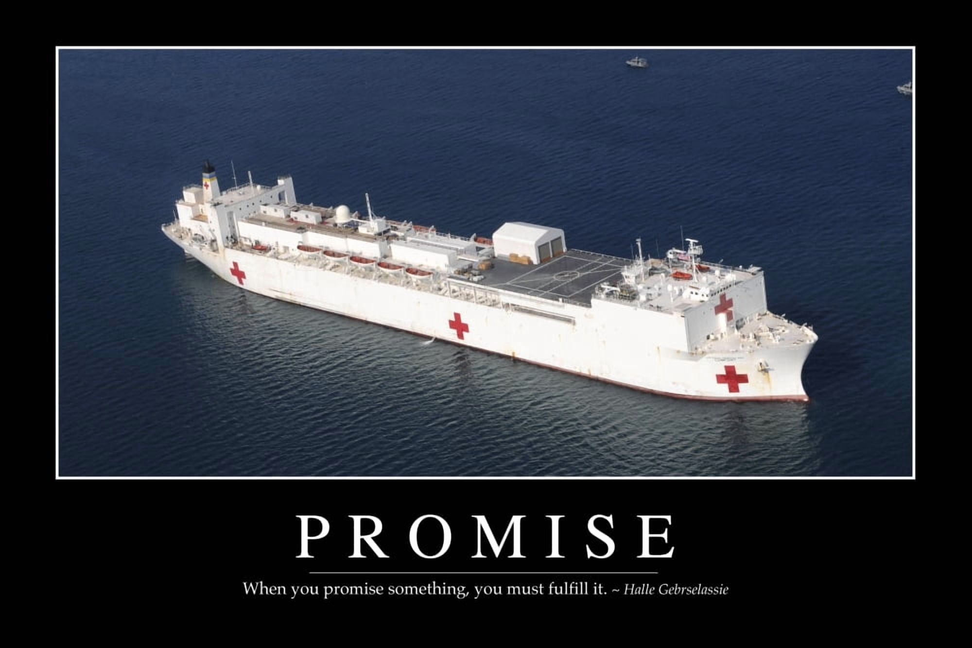 Promise Inspirational Quote and Motivational Poster Canvas Art - Stocktrek Images (34 x 23)