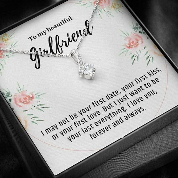 Promise Necklace for Girlfriend from Boyfriend, For Couples, Promise Necklace for Her, Girlfriend Anniversary, Gift for Girlfriends Birthdayr, Anniversary Gift, Necklace With Message Card,Box