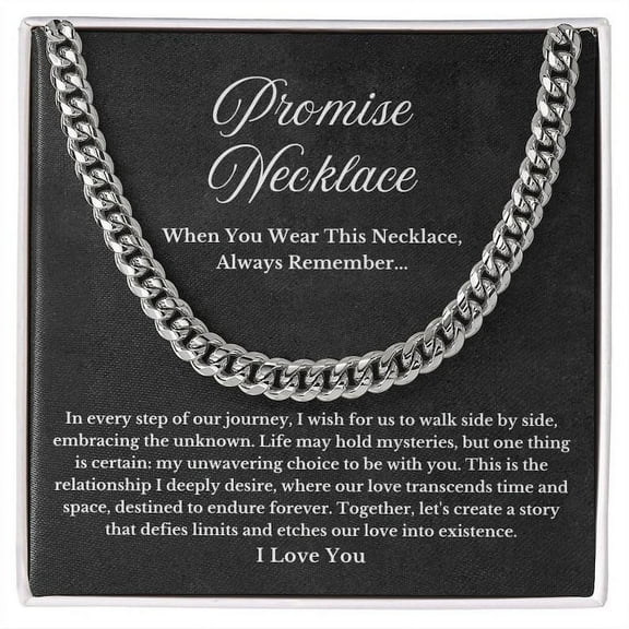 Promise Necklace for Boyfriend, Promise Gift for Husband, Jewelry Gifts for Men, BF Birthday Gift, Anniversary Gift For Him, Mens Necklace