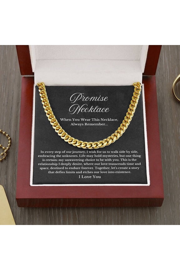 Promise Necklace for Boyfriend, Promise Gift for Husband, Jewelry Gifts for Men, BF Birthday Gift, Anniversary Gift For Him, Mens Necklace