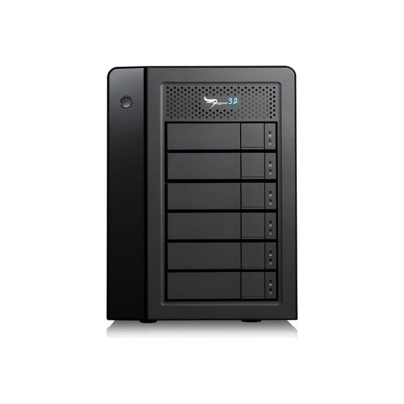 Promise Pegasus32 R6 - Hard drive array - 24 TB - 6 bays (SATA-600) - HDD 4 TB x 6 - Thunderbolt 3, USB 3.2 Gen 2 (external)
