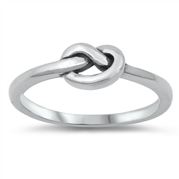 Promise Ring Love Knot .925 Sterling Silver Band Jewelry Female Male Unisex Size 4