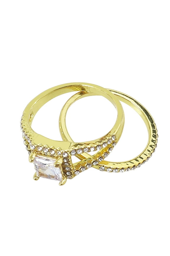 Promise Rings For Women Couple Rings Set Promise Rings Engagement Rings For Couples Anniversary/Wedding/Promise Jewelry For Her Couple Rings Gold-Plated Ring Inlaid Zircon Jewelry Rings