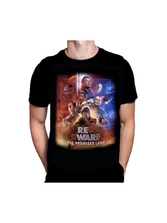 Promised Land Red-Dwarf - Black T-Shirt - Sizes S - 5XL - Comedy Sci-fi TV Show