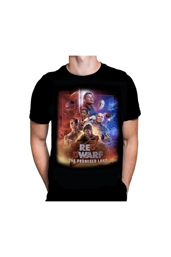 Promised Land Red-Dwarf - Black T-Shirt - Sizes S - 5XL - Comedy Sci-fi TV Show