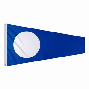 Promo Patriot's No 2 Pennant Code of Signals - 32in x 6ft - Printed 200 Nylon - Quadruple Stitched Edges - Solid Brass Grommets Canvas Heading - Number 2 Signal Flag - Size 7