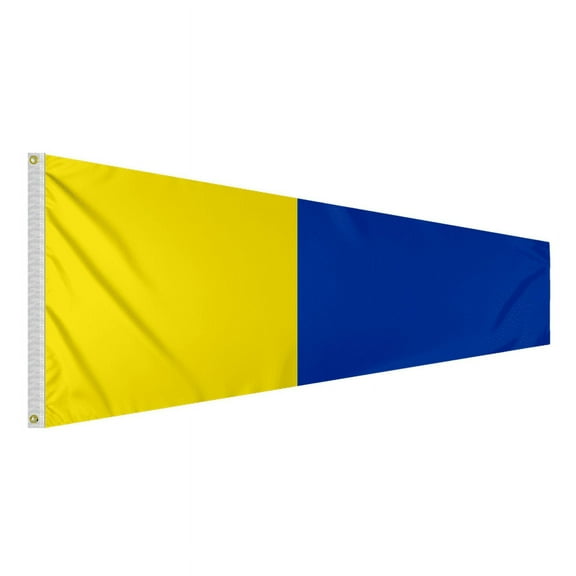Promopatriot Numeral 5 Pennant Signal Flag Size 2 16x36 inch 200D Nylon with Grommets