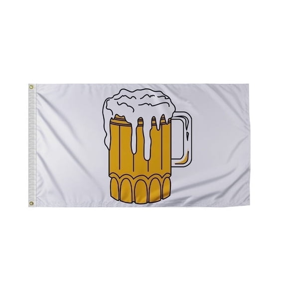 Promo Patriot's Beer Mug Novelty Boat Flag - 12 x 18 Inch - Double-Sided Printed 200D Nylon