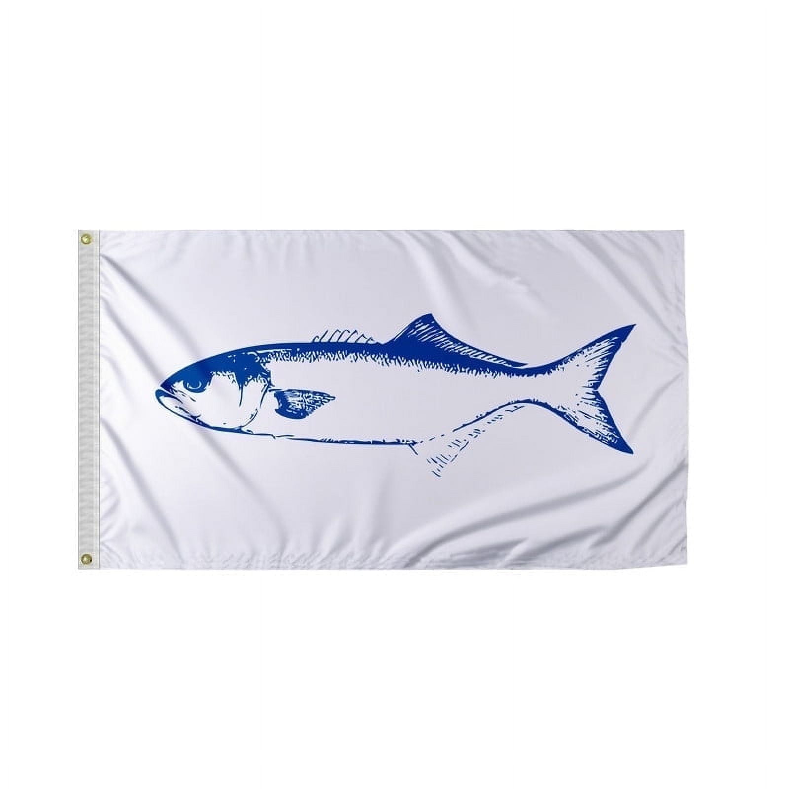 Promo Patriot's Blue Fish Novelty Boat Flag - 12 x 18 inch - Double ...