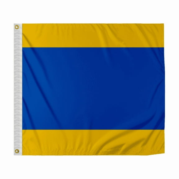 Promopatriot's Delta Code D Marine Signal Flag 2x2 ft, 200D Nylon, Canvas Header, Brass Grommets
