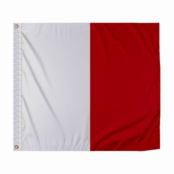 Promo Patriot's Hotel Code H Marine Signal Flag - 1x1.25 ft, 200D Nylon, Canvas Header, Brass Grommets